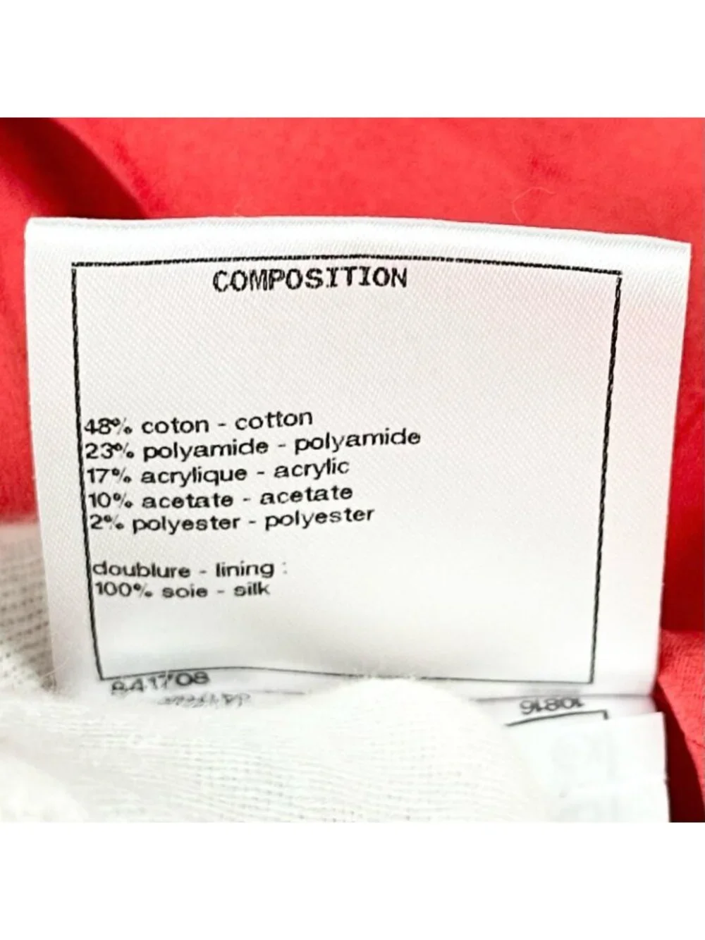 Chanel AW Jacket Cotton Red 34